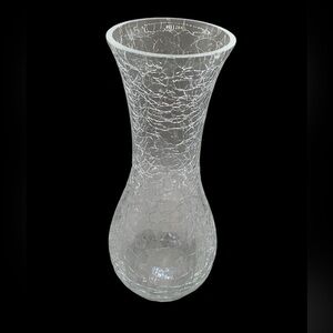 Crackle‎ Glass Vase - clear. No imperfections.